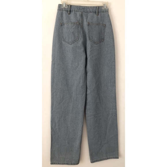 Princess Polly Rosalie Straight Leg Slit Jeans 4 - Picture 9 of 9